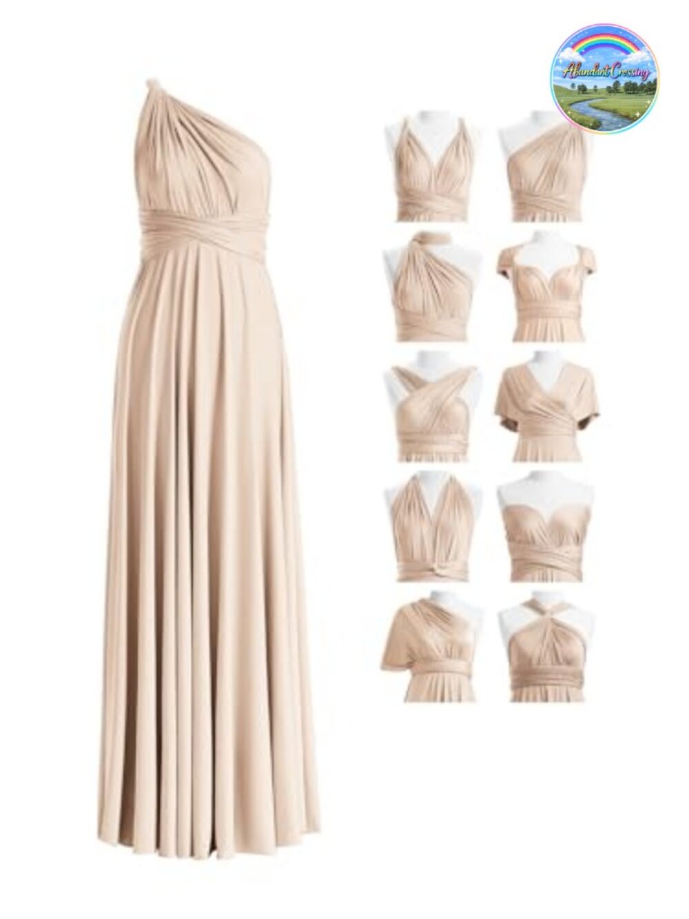 Convertible Multi-Way Wrap Maxi Dress Infinity Bridesmaid Formal
